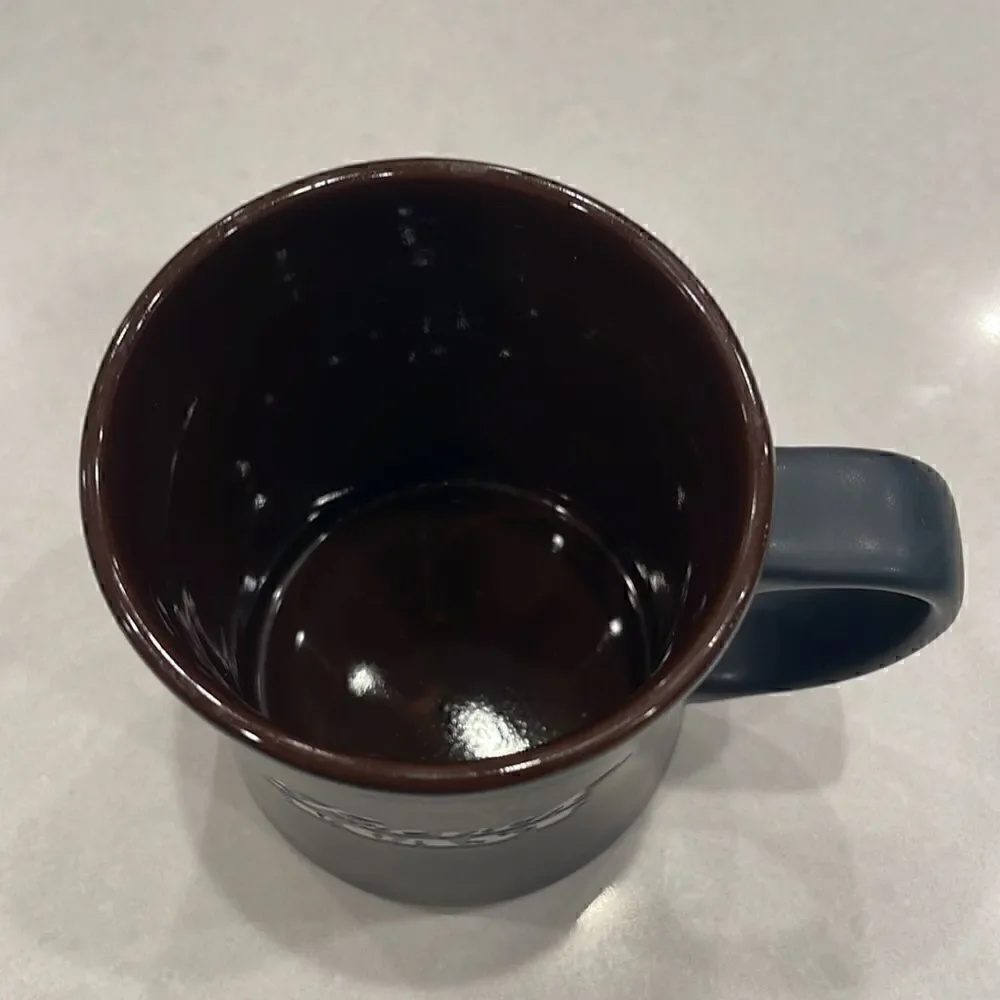 Starbucks French roast new bone china 2011 coffee cup brown on inside, nice feel